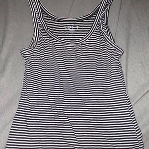 LOFT black and white striped tank.